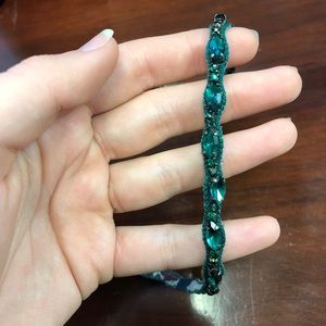 Deepa Gurnani Stretch Green Gem Headband